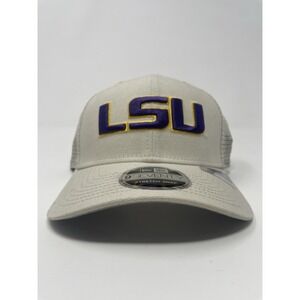 New Era LSU Tigers Snapback Hat 9Seventy Stretch Mesh Cap Stone Purple Gold New